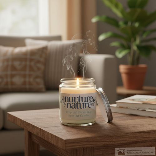 Vela aromática en tarro de vidrio 7x8.5 cm