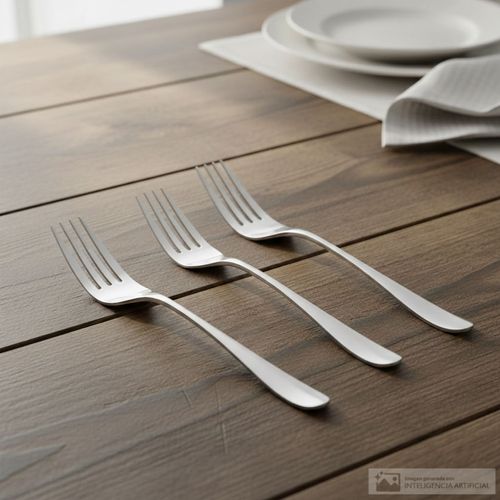 Set de tenedores de acero inoxidable 3 piezas Detalles
