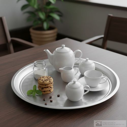 Plato de acero de acero inoxidable 50.5x3cm