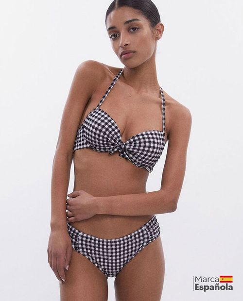 Top de Bikini Sfera cuadriculado para mujer