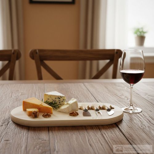 Tabla de madera para quesos Detalles 33.5x19 cm