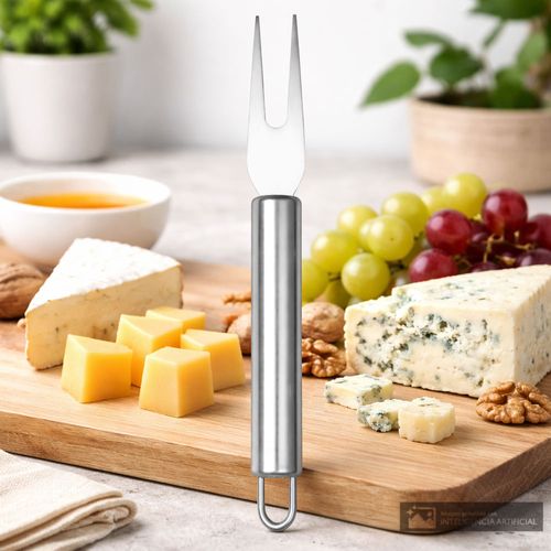 Tenedor de acero inoxidable para quesos 18 cm