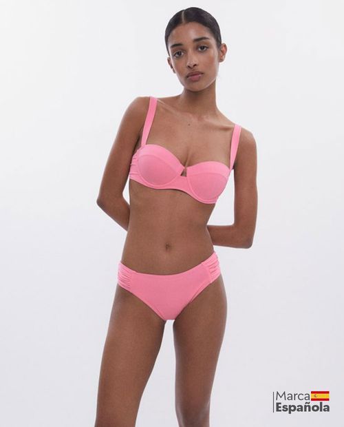 Bikini Sfera rosado de cintura media para mujer