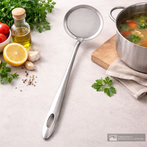 Espumadera de acero inoxidable 25x7.5 cm