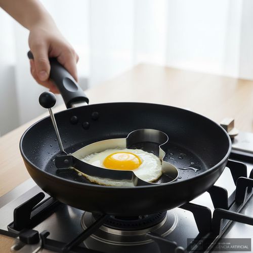 Molde de acero inoxidable para huevo estilo oso 10 cm