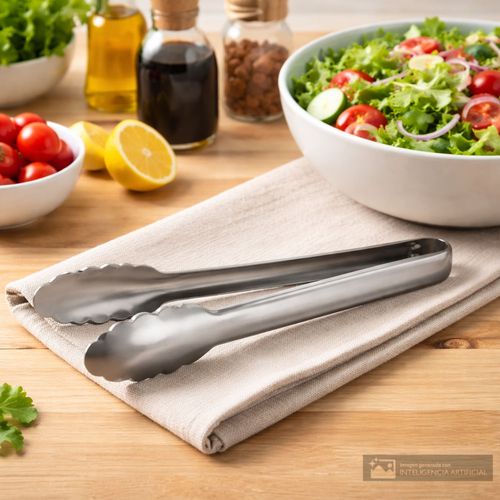 Pinza de acero inoxidable para comida 24 cm