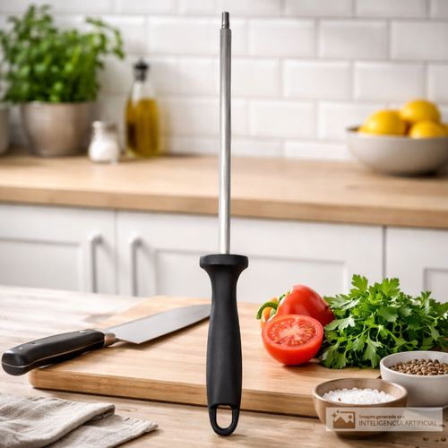 Afilador de acero inoxidable para cuchillos 32.5 cm