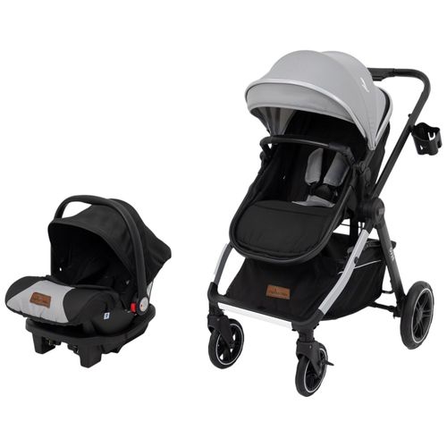 Coche y silla para carro Premium Baby Revo Travel system gris para bebé