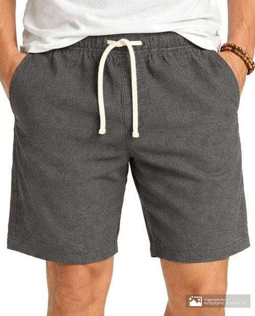 Short casual Orange gris oscuro sólido para hombre
