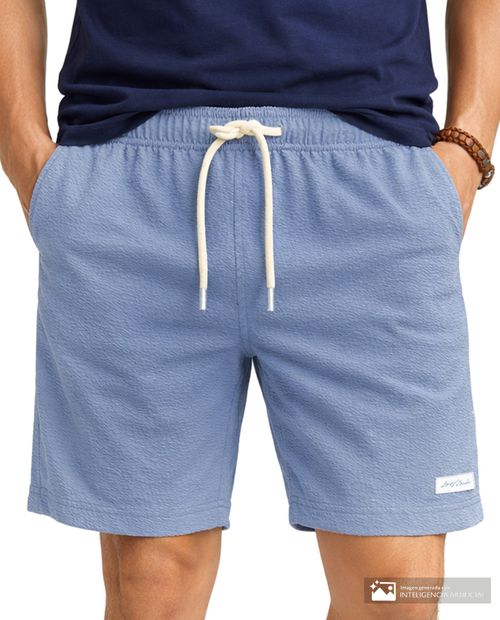Short casual Orange azul con textura para hombre