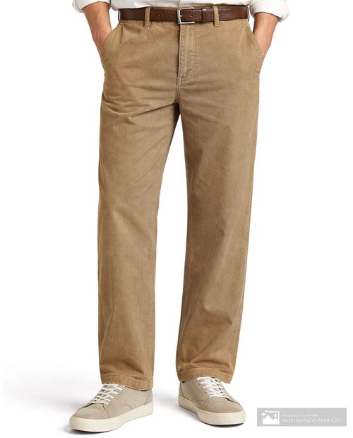 Pantalón casual Orange loose fit taupe sólido para hombre