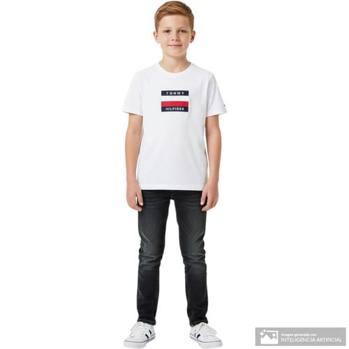 Camiseta blanca Tommy Hilfiger para niño