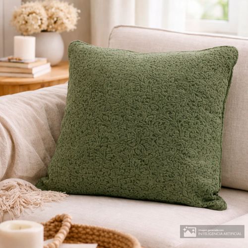 Cojín decorativo velvet de poliéster 45x45 cm