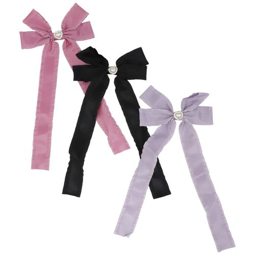 Set de 3 clips con chonga multicolor para niña