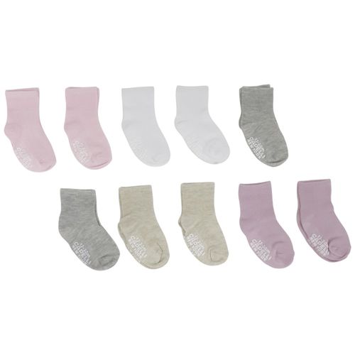 Set de 10 pares de calcetines multicolor para bebé niña
