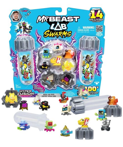 Mega Laboratorio Mr beast S3 Lab Swarms 14 figuras incluye accesorios