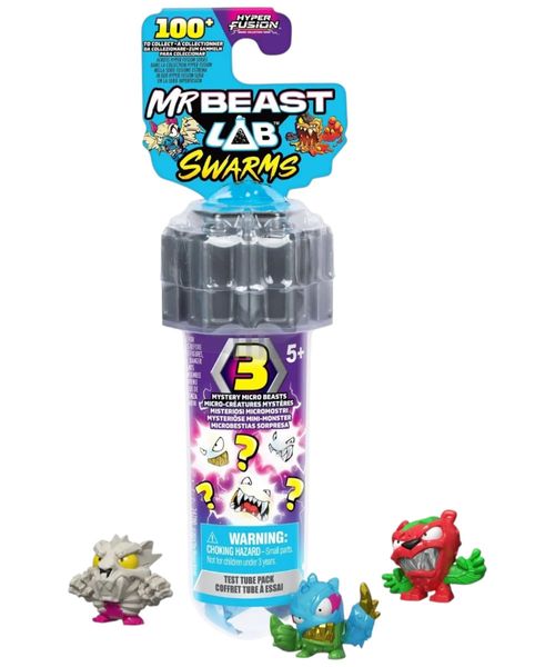 Mega Laboratorio Mr beast S3 Lab Swarms 3 figuras incluye accesorios
