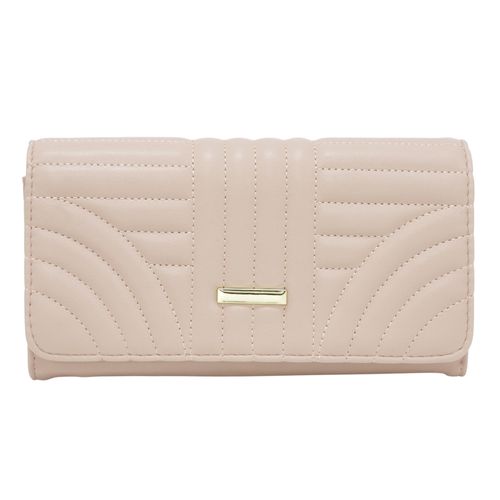 Billetera flap Couture Gems color rosado para mujer