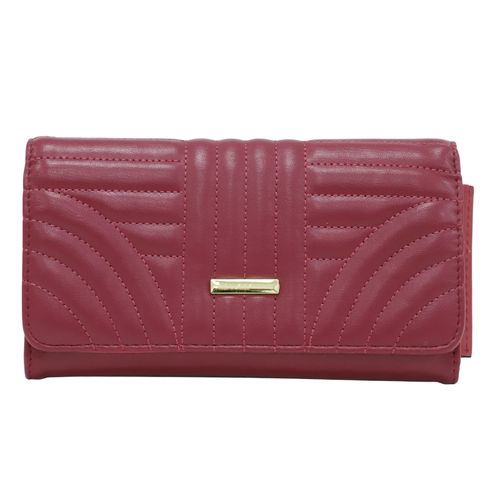 Billetera flap Couture Gems color rojo para mujer