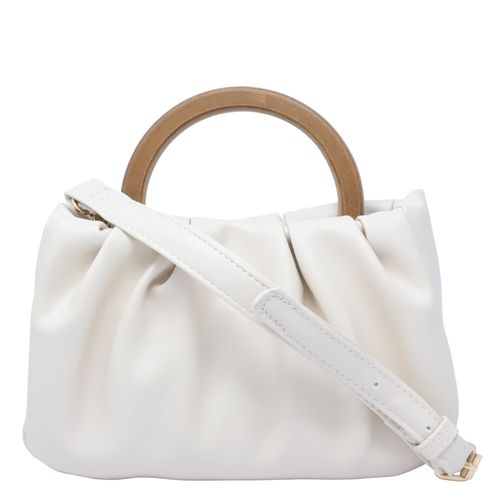 Cartera satchel Sabrina color blanco para mujer