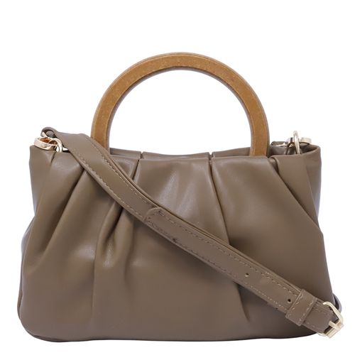 Cartera satchel Sabrina color café para mujer