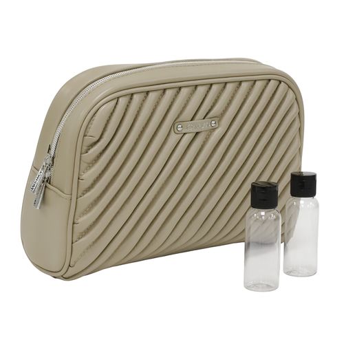 Cosmetiquera Joan & David color beige para mujer
