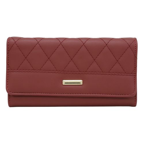 Billetera flap Couture Gems color rojo para mujer