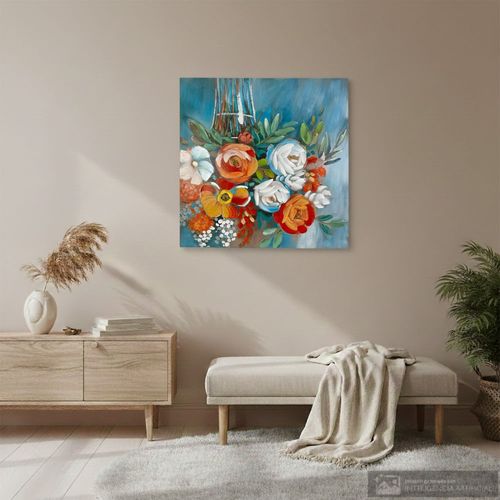 Cuadro decorativo floral 100 x 2.8 x 100 cm