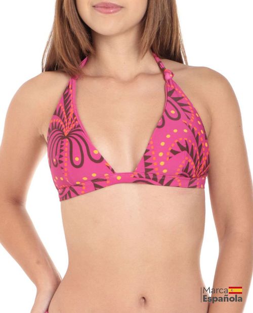 Top de Bikini Énfasis estampado para mujer