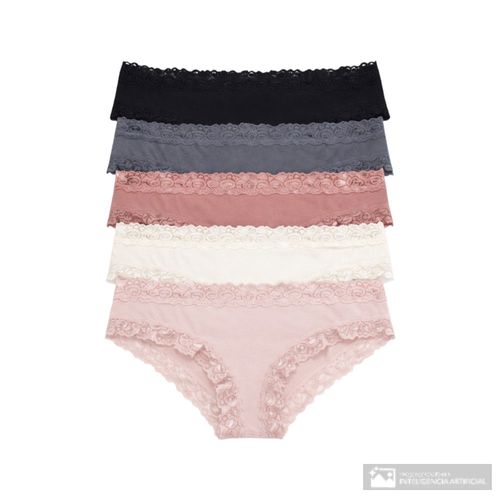 Set de 5 panties Rene Rofe de cintura media para mujer