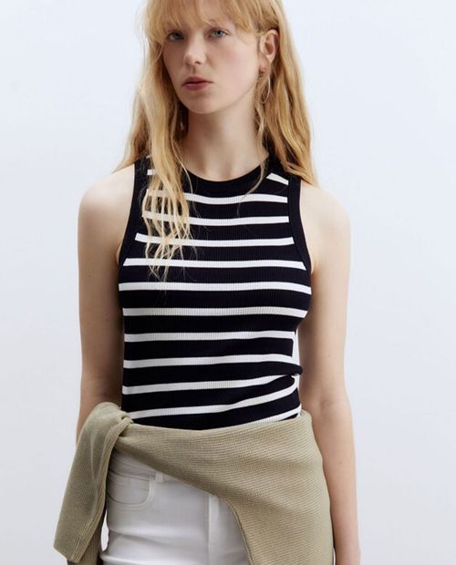Camiseta Sfera tank top rayada sin mangas para mujer