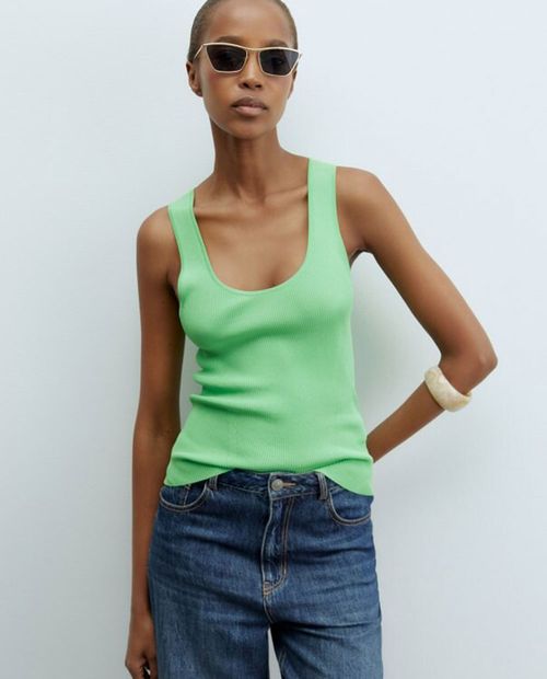 Camiseta Sfera verde con tirantes para mujer