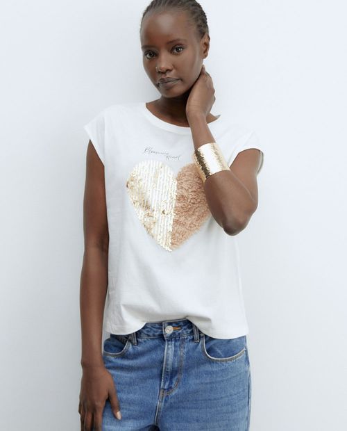 Camiseta Sfera estampada manga corta para mujer