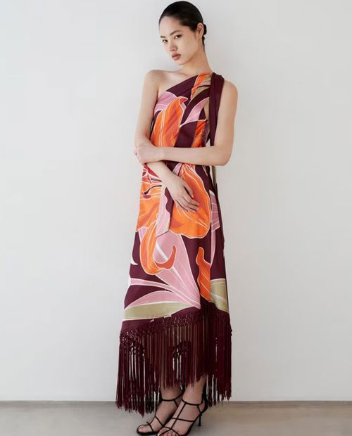 Vestido Sfera midi estampado sin mangas para mujer