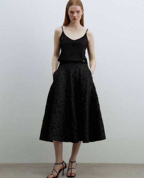 Camiseta Sfera tank top negra de tirantes para mujer