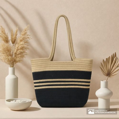 Cartera tote Sabrina bicolor para mujer