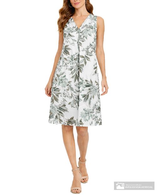 Vestido Connected Apparel formal estampado sin mangas para mujer