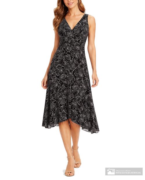 Vestido Connected Apparel midi estampado sin mangas para mujer