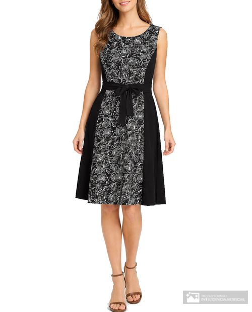 Vestido Connected Apparel formal estampado sin mangas para mujer