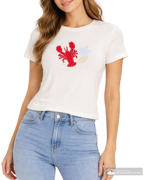 Camiseta No Comment estampada manga corta para mujer