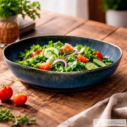 Plato hondo de cerámica Detalles 23 cm