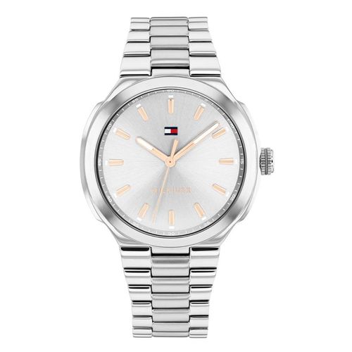 Reloj Tommy Hilfiger análogo Georgia de acero inoxidable plateado para mujer