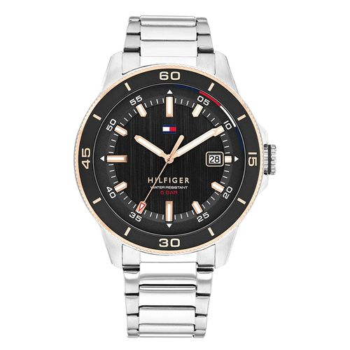 Reloj Tommy Hilfiger análogo Remy de acero inoxidable plateado para hombre