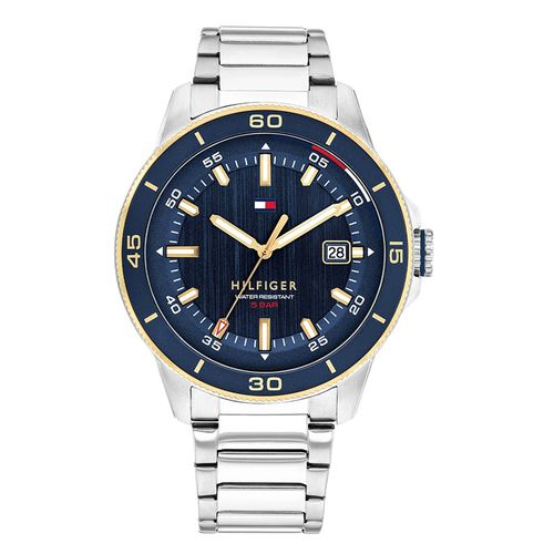 Reloj Tommy Hilfiger análogo Remy de acero inoxidable plateado para hombre