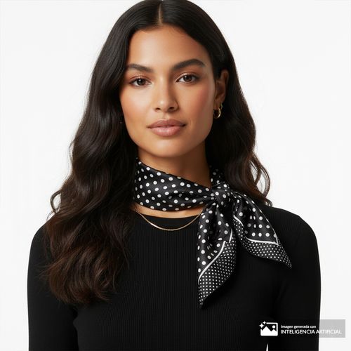 Pañuelo multiusos color negro para mujer