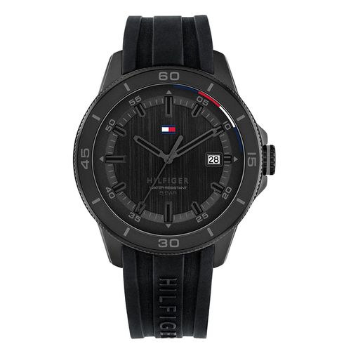 Reloj Tommy Hilfiger análogo de resina negra para hombre