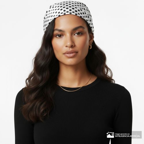 Pañuelo multiusos color blanco para mujer