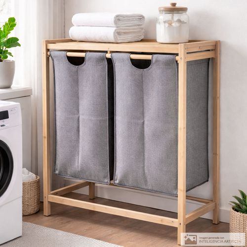 Estante organizador doble para almacenamiento de ropa 65x34x73 cm