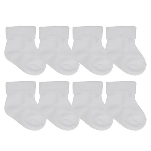 Set de 4 pares de calcetines blancos para bebé