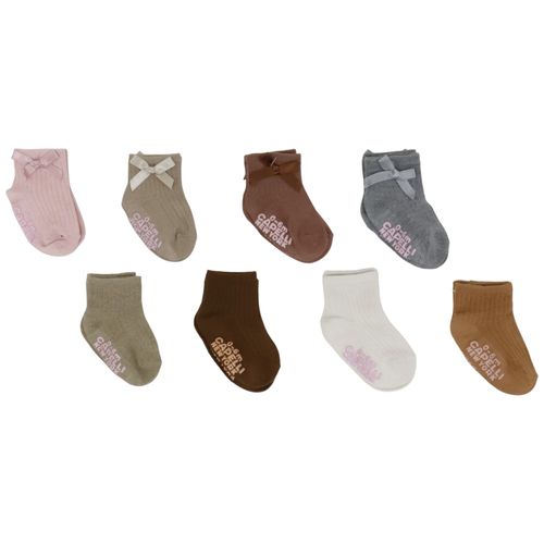 Set de 8 pares de calcetines multicolor para bebé niña